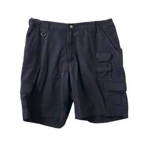 5.11 Tactical Shorts Mens Size 34 Black Taclite Cargo Ripstop Polyester Blend